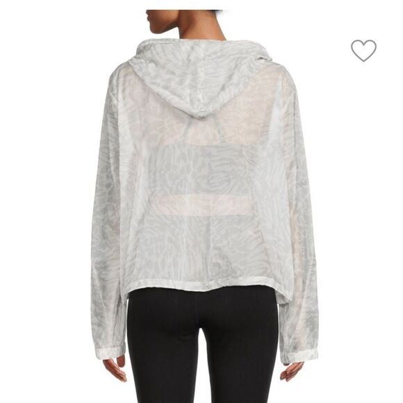 GOOD AMERICAN
Icy Leopard Print Lightweight Windbreaker Jacket size 2 medium NWT - Picture 2 of 10